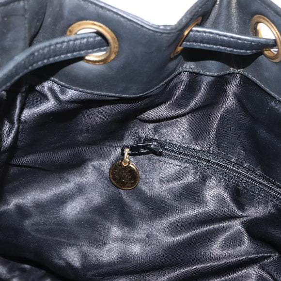 CHANEL Chain Shoulder Bag Patent leather Black Gold CC Auth 164017