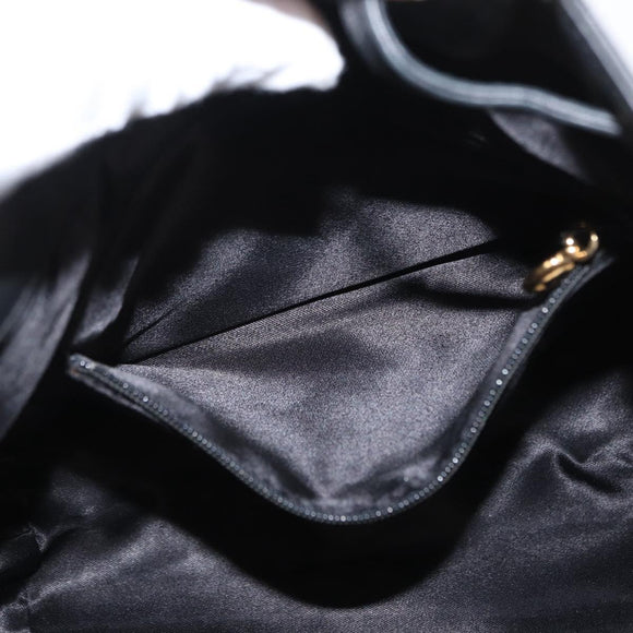 CHANEL Chain Shoulder Bag Patent leather Black Gold CC Auth 164017