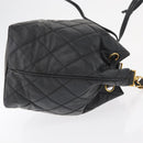 CHANEL Chain Shoulder Bag Patent leather Black Gold CC Auth 164017-4