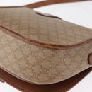 CELINE Macadam Canvas Shoulder Bag PVC Beige Gold Auth 164019-18
