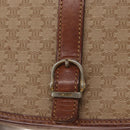 CELINE Macadam Canvas Shoulder Bag PVC Beige Gold Auth 164019-19
