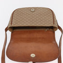 CELINE Macadam Canvas Shoulder Bag PVC Beige Gold Auth 164019-8