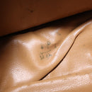 CELINE Macadam Canvas Shoulder Bag PVC Beige Gold Auth 164019-11