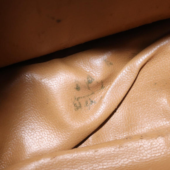 CELINE Macadam Canvas Shoulder Bag PVC Beige Gold Auth 164019