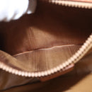 CELINE Macadam Canvas Shoulder Bag PVC Beige Gold Auth 164019-24