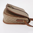 CELINE Macadam Canvas Shoulder Bag PVC Beige Gold Auth 164019-3