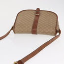 CELINE Macadam Canvas Shoulder Bag PVC Beige Gold Auth 164019-6
