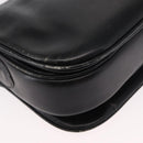 CELINE Shoulder Bag Leather Black Gold Auth 164021-12