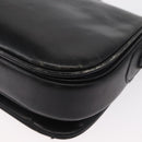 CELINE Shoulder Bag Leather Black Gold Auth 164021-13