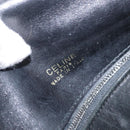 CELINE Shoulder Bag Leather Black Gold Auth 164021-16