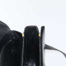 CELINE Shoulder Bag Leather Black Gold Auth 164021-18