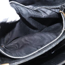 CELINE Shoulder Bag Leather Black Gold Auth 164021-23