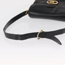 CELINE Shoulder Bag Leather Black Gold Auth 164021-7
