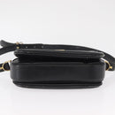 CELINE Shoulder Bag Leather Black Gold Auth 164021-9