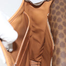 CELINE Macadam Canvas Shoulder Bag PVC Leather Brown Gold Auth 164024-23