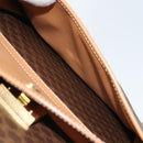 CELINE Macadam Canvas Shoulder Bag PVC Leather Brown Gold Auth 164024-27