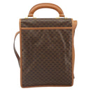 CELINE Macadam Canvas Shoulder Bag PVC Leather Brown Gold Auth 164024-2