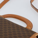 CELINE Macadam Canvas Shoulder Bag PVC Leather Brown Gold Auth 164024-14