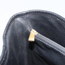 CELINE Macadam Canvas Shoulder Bag PVC Leather Black Gold Auth 164025-21