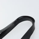 CELINE Macadam Canvas Shoulder Bag PVC Leather Black Gold Auth 164025-8