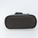 CELINE Macadam Canvas Shoulder Bag PVC Leather Black Gold Auth 164025-5