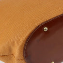 CELINE Shoulder Bag Nylon Orange Gold Auth 164026-14