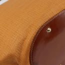 CELINE Shoulder Bag Nylon Orange Gold Auth 164026-16