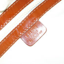 CELINE Shoulder Bag Nylon Orange Gold Auth 164026-18