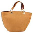 CELINE Shoulder Bag Nylon Orange Gold Auth 164026-1