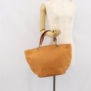 CELINE Shoulder Bag Nylon Orange Gold Auth 164026-23