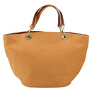 CELINE Shoulder Bag Nylon Orange Gold Auth 164026-13
