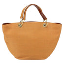 CELINE Shoulder Bag Nylon Orange Gold Auth 164026-2