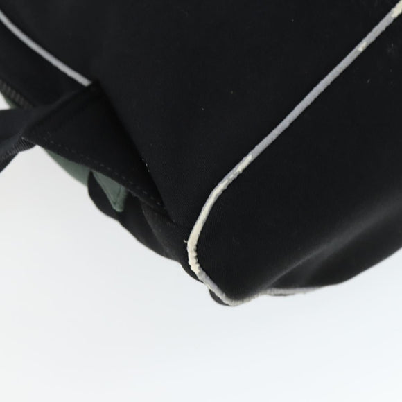 Miu Miu Backpack Canvas Black Silver Auth 164027