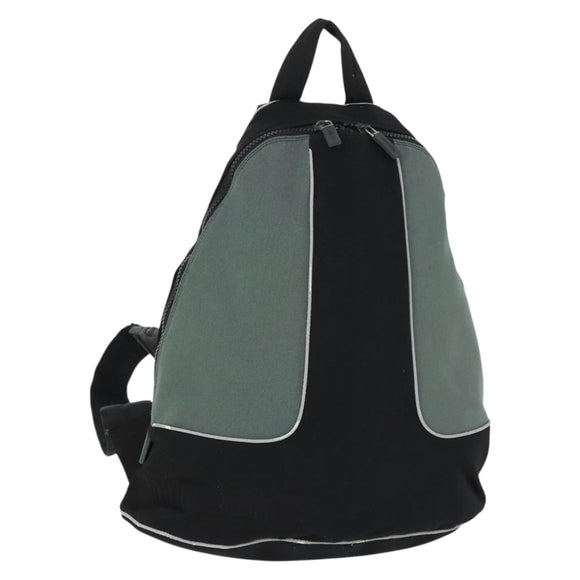 Miu Miu Backpack Canvas Black Silver Auth 164027
