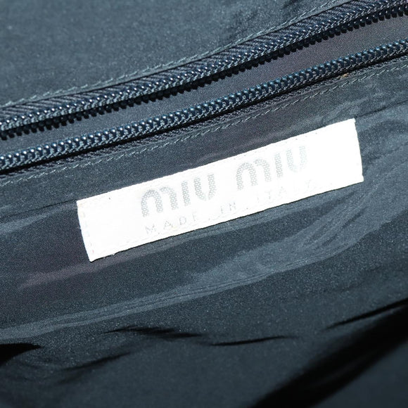 Miu Miu Backpack Canvas Black Silver Auth 164027