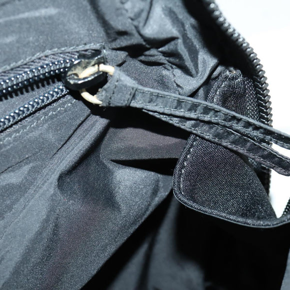 Miu Miu Backpack Canvas Black Silver Auth 164027