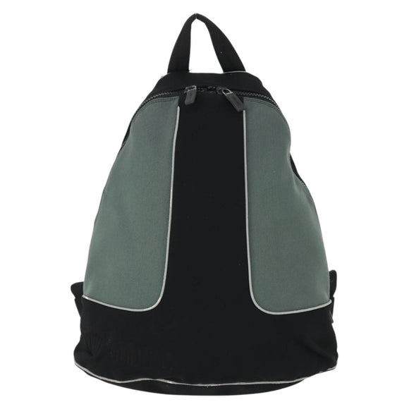 Miu Miu Backpack Canvas Black Silver Auth 164027