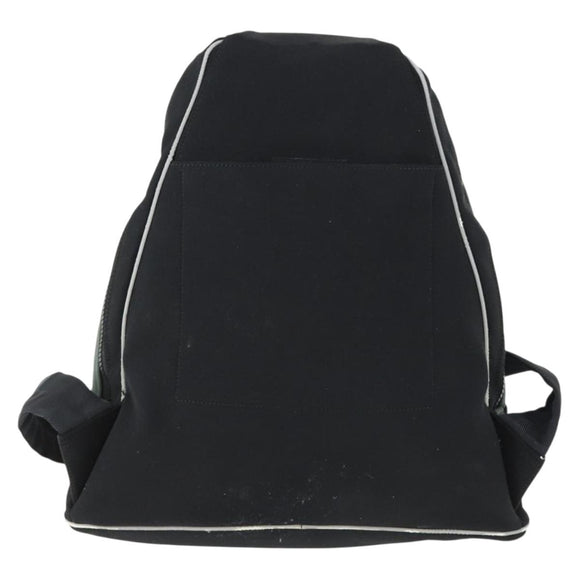 Miu Miu Backpack Canvas Black Silver Auth 164027