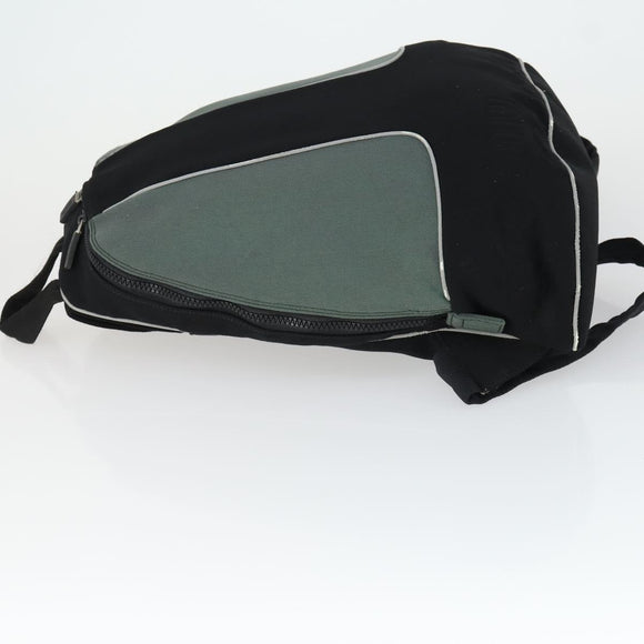 Miu Miu Backpack Canvas Black Silver Auth 164027