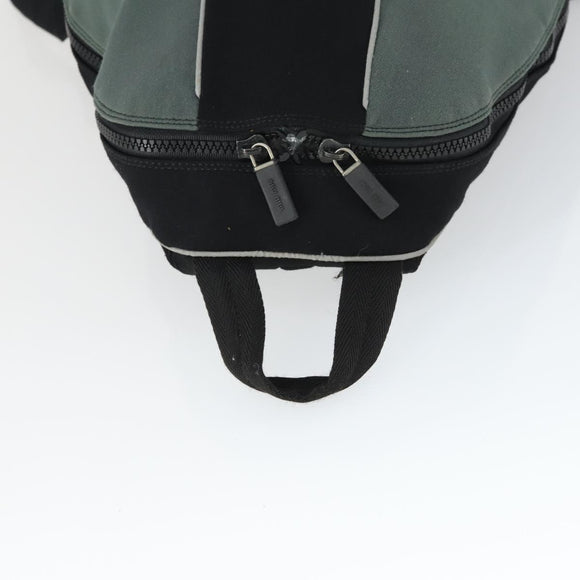 Miu Miu Backpack Canvas Black Silver Auth 164027