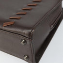 SAINT LAURENT Hand Bag Leather Brown Auth 164029-9