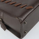 SAINT LAURENT Hand Bag Leather Brown Auth 164029-14