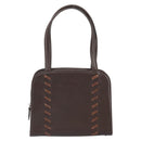 SAINT LAURENT Hand Bag Leather Brown Auth 164029-13