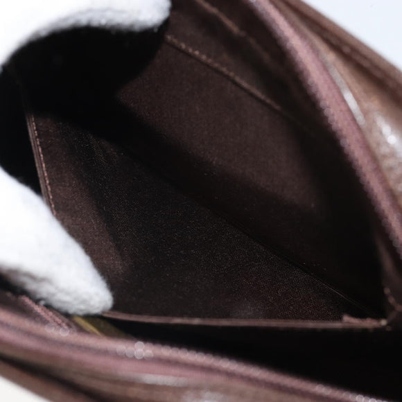 SAINT LAURENT Hand Bag Leather Brown Auth 164029