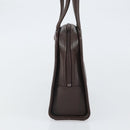 SAINT LAURENT Hand Bag Leather Brown Auth 164029-3