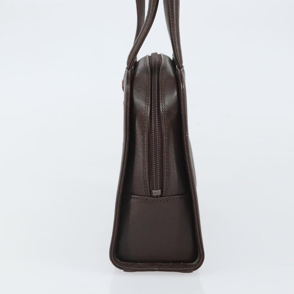 SAINT LAURENT Hand Bag Leather Brown Auth 164029