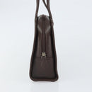 SAINT LAURENT Hand Bag Leather Brown Auth 164029-4