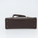 SAINT LAURENT Hand Bag Leather Brown Auth 164029-5
