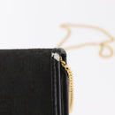 Christian Dior Honeycomb Canvas Chain Shoulder Bag Black Gold Auth 164031-14