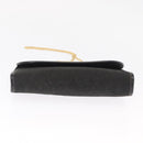 Christian Dior Honeycomb Canvas Chain Shoulder Bag Black Gold Auth 164031-9